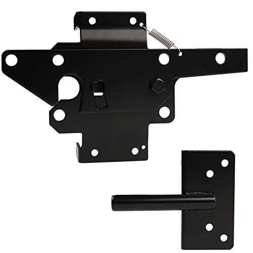 Self-Locking Gate Latch Heavy Duty Post Mount Automatic Gravity Lever Wood W1P8 Self-Locking Gate Latch Heavy Duty Post Mount Automatic Gravity Lever Wood W1P8