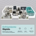 thumbnail image 3 of Aire Acondicionado Portátil 8000 BTU SereneLife, Pequeño, Modo Frio, Calor,  Ventilador, Cobertura de 32 M2, Temporizador de hasta 24 Horas y Kit de Montaje para Ventana Incluido, 3 of 7