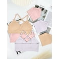 thumbnail image 3 of Livona Racerback Training Bra for Girls- 3 Pack Seamless Sports Bra, Padded Everyday Bra Bralette,Crop Cami Tank Top (6-14), 3 of 6
