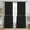 Black, variant on Black Ruffle Blackout Thermal Insulated Window Curtain Vintage Chic Farmhouse Button Treatments for Living, Dining Room, Bedroom, 52”W x 84"L,Rod Pocket 1 Panel