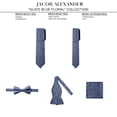 thumbnail image 5 of Jacob Alexander Men's Floral Pre-tied Adjustable Banded Bow Tie - Slate Blue, 5 of 6