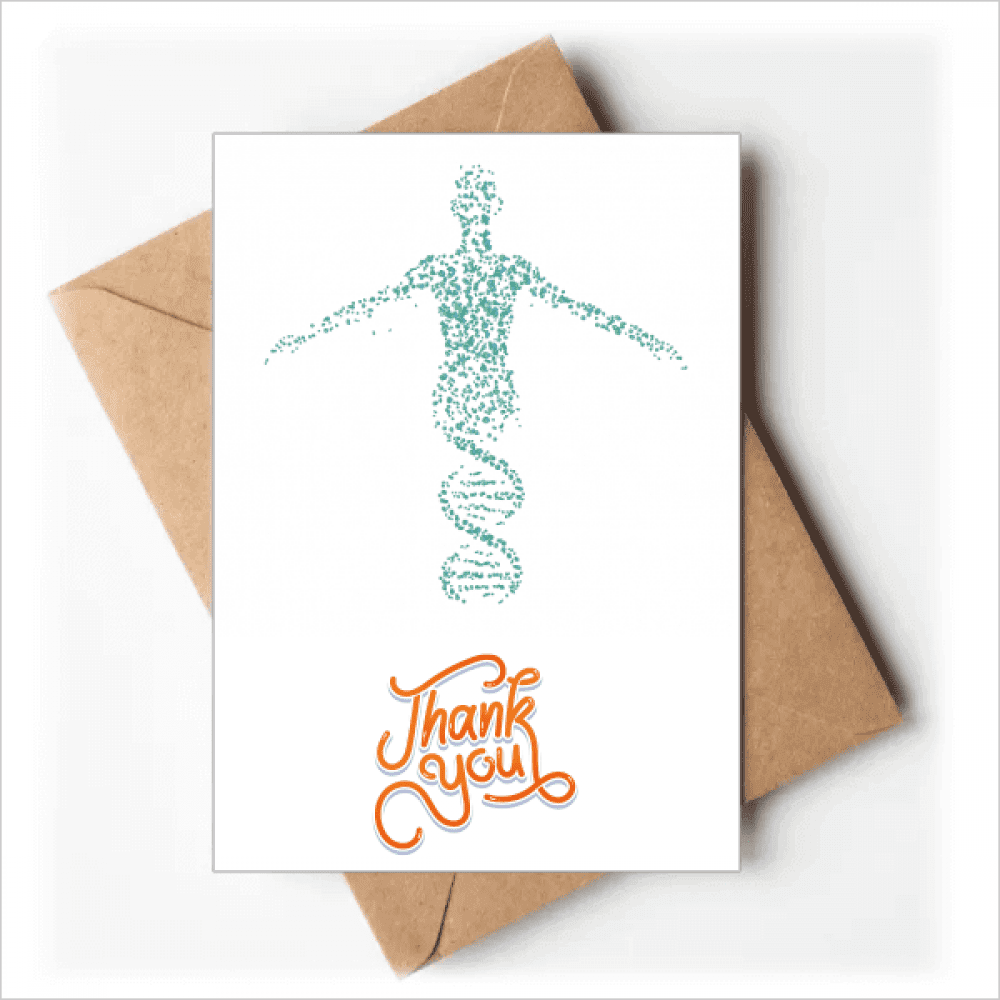 Human Molecular Combination Helix Thank You Cards Envelopes Blank Note