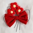 thumbnail image 5 of Tiijoy Baby Girls Elegant Bow Short Sleeve T-Shirt Pleated Skirt Hat 3Pcs Set, Sizes 6M-3T, 5 of 7