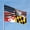 Usa American Flag And Maryland Flag, variant on Usa American Flag And Ecuadorean Ecuador Flag Flag 4x6 Ft Outdoor Flag Single-Sided Printing Welcome Flag House Yard Decoration Banner Large Garden Flag