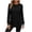 Q69 Black, variant on Womens Long Sleeve Blouse Waffle Knit Tunic Tops Notch Crewneck Loose Fit Flattering Curved Hem Shirts for Everyday Lounge and Office Pink,XL
