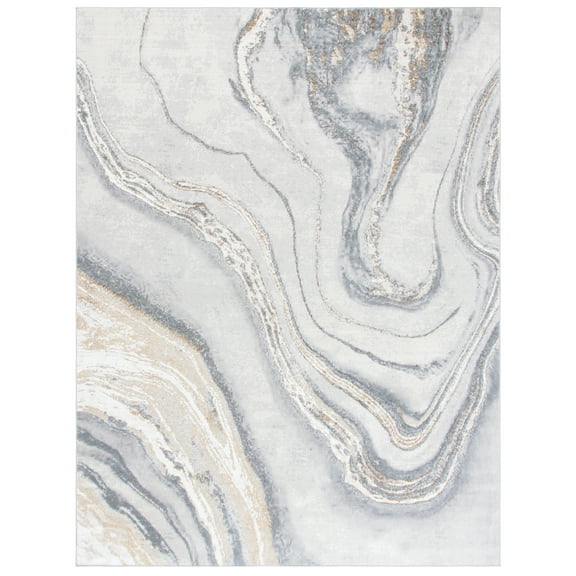 SAFAVIEH Orchard Edwin Modern Area Rug, Grey/Gold, 9' x 12'