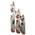 thumbnail image 3 of Balikraft Hand Made Wood Artisans "Kucing Oren" Large Orange Polka Feline Cats Family Set of 3 Decorative Figurines 20"H, 3 of 5