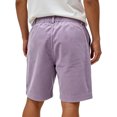 thumbnail image 5 of Men's Vertical Stripe Corduroy Shorts with Elastic Waist and Relaxed Fit Featuring Soft Breathable Fabric for Casual Outings Weekend Brunch Daily Errands Purple XXL, 5 of 6