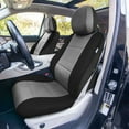 thumbnail image 3 of FH Group Universal PU Leather Seat Covers For Car Truck SUV Van - Solid Bench Full Set Gray/Black, 3 of 7
