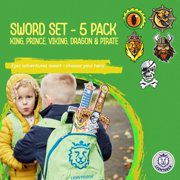 Liontouch - Foam Sword Set For Kids, 5-Pack - 3+ Years | Playfighting Swords In Five Styles