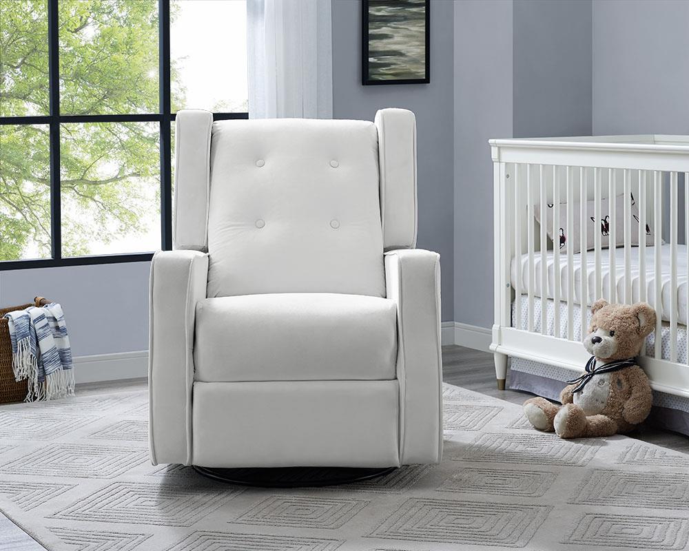 white rocking recliner