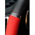 thumbnail image 2 of Medium Car Steering Wheel Cover Lychee Pattern Crescent Wood Grain 15 Inch Red Car Style, 2 of 4