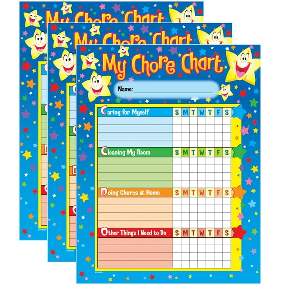 TREND Stars Chore Charts, pad of 25