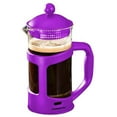 thumbnail image 3 of Ovente French Press 34 Ounce 1 Liter Coffee and Tea Maker Heat Resistant Glass 4 Level Filter System Easy to Clean Countertop Pitcher Carafe Portable with Scoop BPA Free, Purple FPT34P, 3 of 5