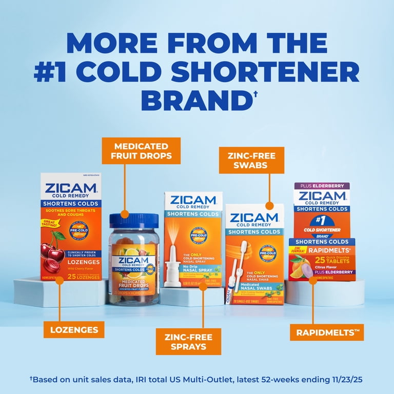 Zicam Cold Remedy Zinc RapidMelts, Elderberry Citrus, Homeopathic