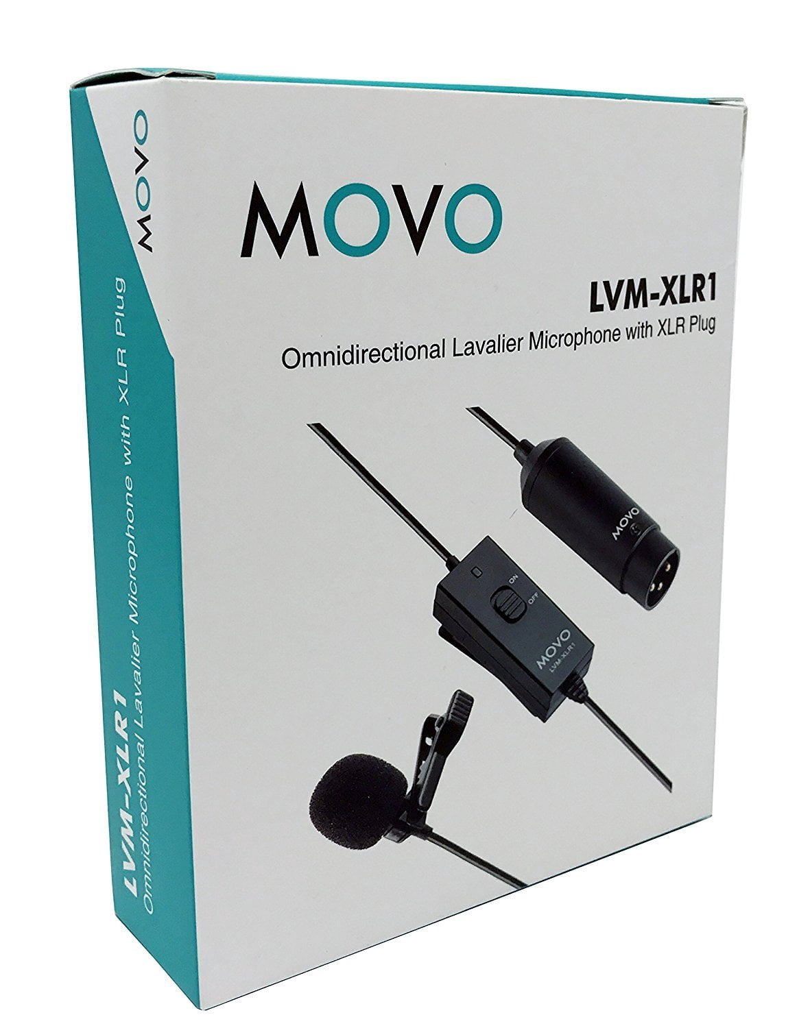 Movo LVM-XLR1 Self-Powered XLR Omnidirectional Lavalier Microphone for Mixers, Recorders, Camcorders & More