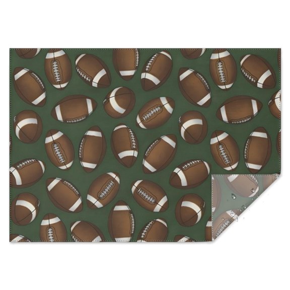 Football Pattern Rectangle Tablecloth 60"x84",Waterproof Polyester Rectangle Table Cloth, Wipeable Spillproof Polyester Tablecloth for Dining, Camping, Indoor and Outdoor