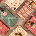 thumbnail image 4 of Fdelink Gift Wrapping Paper Clearance Christmas Wrapping Paper Christmas Gifts Christmas Wrapping Paper 20''*27.5'' Santa Merry Christmas Lettering Snowflakes Plaid, 4 of 6