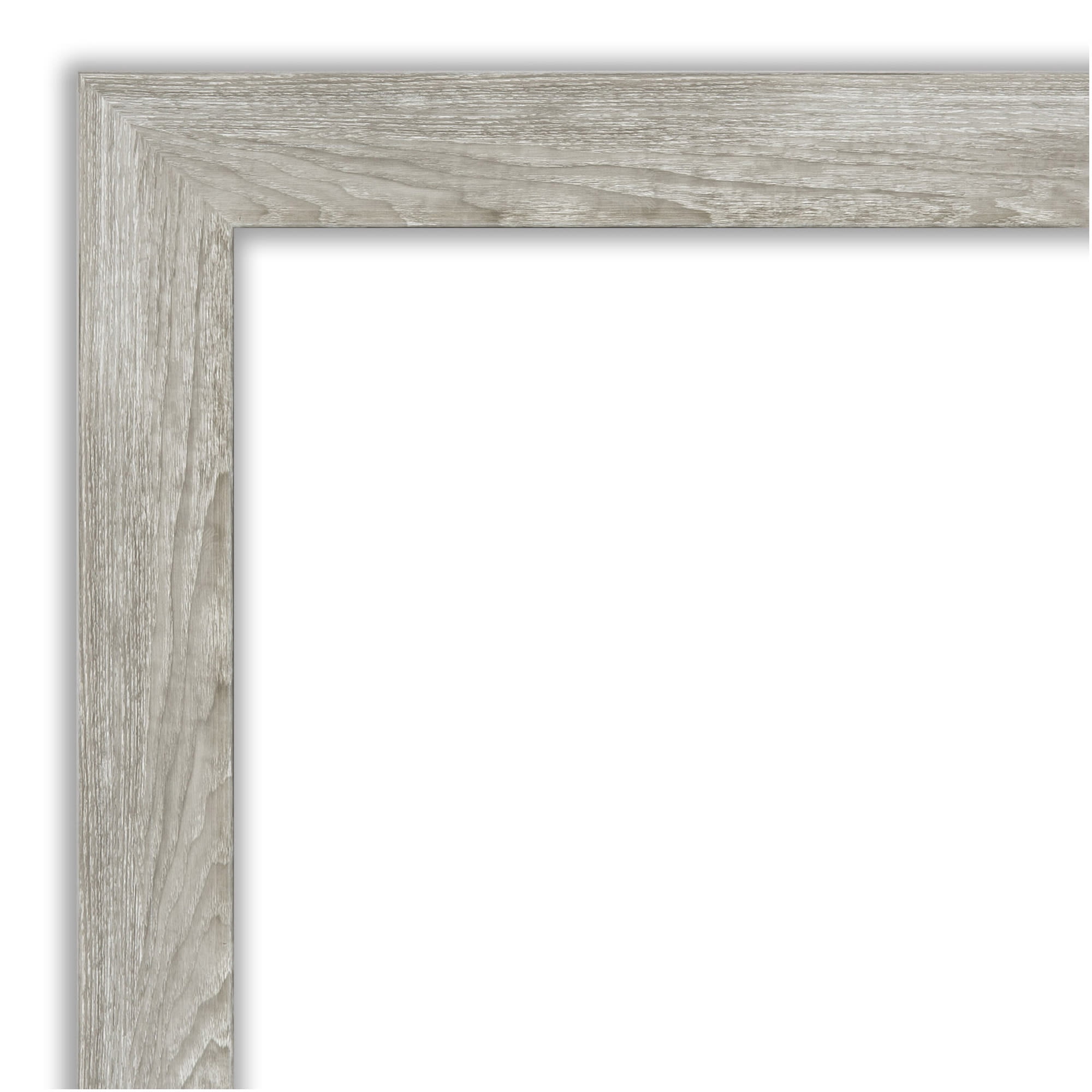 Amanti Art Natural Cork Board Framed Dove Greywash Narrow Bulletin Board 32 in. x 24 in.
