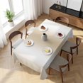 thumbnail image 3 of Beige White Ombre Table Cloth Waterproof Tablecloths, Abstract Art Modern Cream Gradient Tablecloth Dining Table Cover for Kitchen Party Tabletop Outdoor, Rectangle Tablecloth 54x108 Inch, 3 of 9