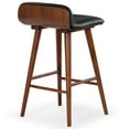 thumbnail image 6 of Safavieh Tazmyn Wood and Leather Counterstool in Black / Walnut, 6 of 13