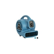 XPOWER P-80A Mini Mighty Air Mover, Utility Fan, Dryer, Blower with Built-in Power Outlets - Blue