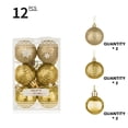 thumbnail image 3 of Fiudx Bolas Navideñas Decorativas Irregularidades para Árbol de Navidad, 40 Mm, Juego de 12 Unidas, 3 of 3
