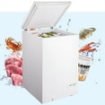 thumbnail image 1 of 3.5 Cu.Ft Chest Freezer Removable Storage Basket, Top Open Door Freezing Machine For Home And Kitchen/Dorm/Bar/Office, 7 Temperature Settings, 1 of 9