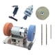 thumbnail image 3 of Lijadora de banda eléctrica con 7 velocidades ajustables, minilijadora de banco para afilar y trabajar madera., 3 of 8