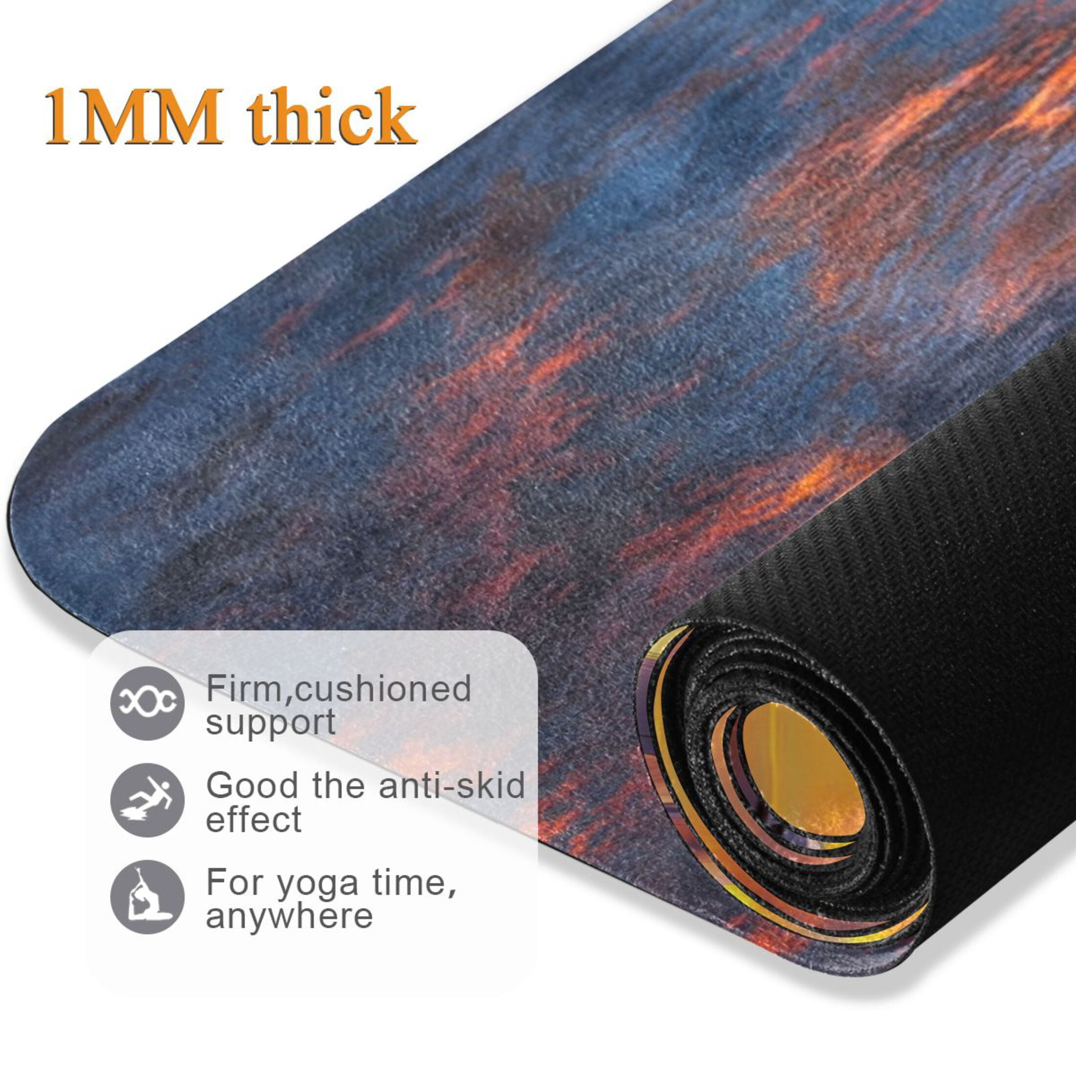 BZSMCE Yoga Mat Women White Sailboat Fitness Mat