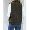 thumbnail image 4 of CoCopeaunts Women\‘s Casual Lightweight Fleece Vest Outwear Stand Collar Warm Fuzzy Zipper Vest with Pocket, 4 of 4