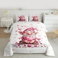 thumbnail image 2 of jejeloiu Cartoon Gnome Loves Full Size Comforter Sets,Happy Valentine's Day Bedding Sets For Girls Women Reversible 3 Pieces, 2 of 8