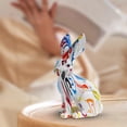 thumbnail image 2 of GROWTH TANK Rabbit Statue Bunny Figurine Colorful for Entrance Office Decoration Easter Gift Graffiti Sitting, 2 of 8