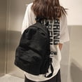 thumbnail image 5 of Mochila casual vintage, bolsa de viaje para mujeres, mochila de alta capacidad de color sólido, mochila escolar con cremallera para estudiantes, 5 of 5