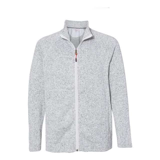 Vintage Sweaterfleece Full-Zip Sweatshirt, L, Light Grey Heather