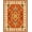 Orange, Pattern 1, variant on ODIKA 8'x10' Washable Area Rug Orange Rust Geometric Medallion Intricate Motif with Floral Accents for Living Room, Under Sectional, Family , Durable, Non-Slip