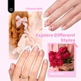 thumbnail image 4 of Kit de uñas Beetles X Press Gel con punta francesa con luz UV para mujer, 4 of 7