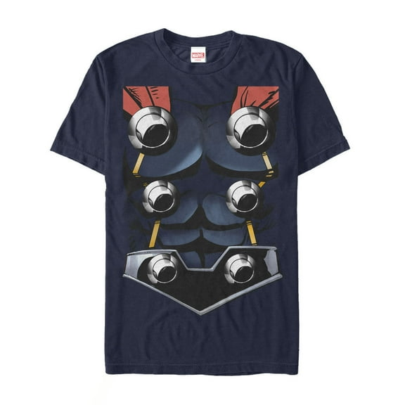 Men's Marvel Halloween Thor Costume  Graphic Tee Navy Blue Medium