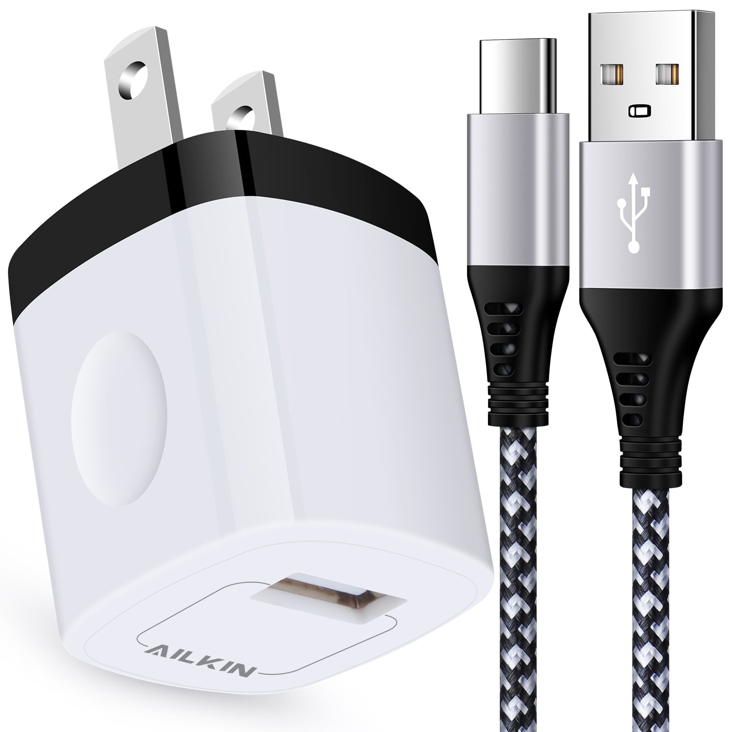 Charger Block,AILKIN USB Wall Charger Block with Android Type C Usb C
