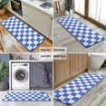 thumbnail image 6 of Blue and White Checkered Pattern Kitchen Rug Mat,Kitchen Runner Rugs Non Skid Washable,Decorative Kitchen Floor Mats for Kitchen,Sink,Laundry,17"x47.2", 6 of 7
