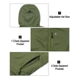 thumbnail image 5 of Little Donkey Andy Men's Puffer Jacket Lightweight Warm Winter Coat Hooded Windproof Insulated Jacket Green S, 5 of 7