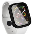 thumbnail image 4 of [2 Pack] IBAOLEA Compatible with IBAOLEA Watch 38mm Case, Full Coverage Bumper Protective Case with Screen Protector for Men Women iWatch Series 3/2/1, Black/Grey Wrap Black Carbon 38 mm, 4 of 6