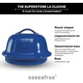 thumbnail image 5 of Sassafras Superstone® Stoneware La Cloche® Bread Baker with Blue Glazed Exterior and Unglazed Interior Bakes an Artisan Bread with Crusty Crust and a Light Crumb, 5 of 11