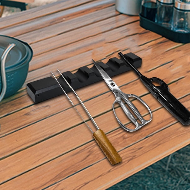 Chopsticks Soporte reutilizable Chopstick Rest Spoon Soporte de bifurcación creativa Decoración de la mesa Ratting de palillo para acampar restaurante Negro