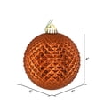thumbnail image 2 of Vickerman 4" Copper Durian Glitter Ball Ornament, 6 per Bag, 2 of 3