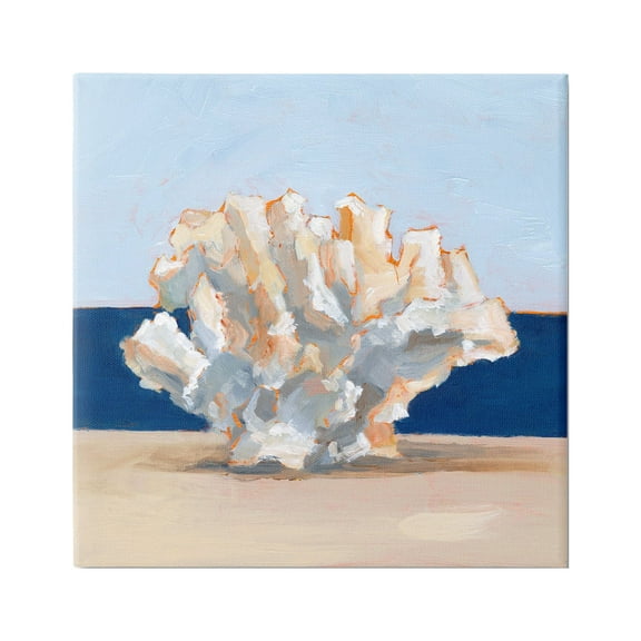 Stupell Industries Coral Still Life Painting Animals & Insects Painting Gallery Wrapped Canvas Print Wall Art, 17 x 17