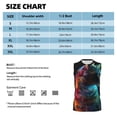 thumbnail image 5 of Lsque Neon Spectrum Cat Portrait Print Men's Cotton Blend Sleeveless Muscle Shirts (S-3XL)- Moisture Wicking, Odor Protection, UPF 30+,Large, 5 of 8