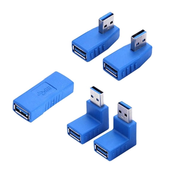 A USB 3.0 To 90 Degrees Right Angle Connector USB Type A Male To Female Extender Plug
