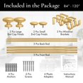 thumbnail image 4 of Meriville 1-Inch Diameter Prima Telescoping Double Window Treatment Curtain Rod, 84-Inch to 120-Inch, Royal Gold, 4 of 4