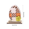 thumbnail image 3 of Adornos de madera de Pascua | Decoración de mesa para el hogar | Artesanía de madera multicolor | Decoración de escritorio duradera | Ambiente romántico | 10x8x1cm | Pieza única | Idea de regalo de, 3 of 6